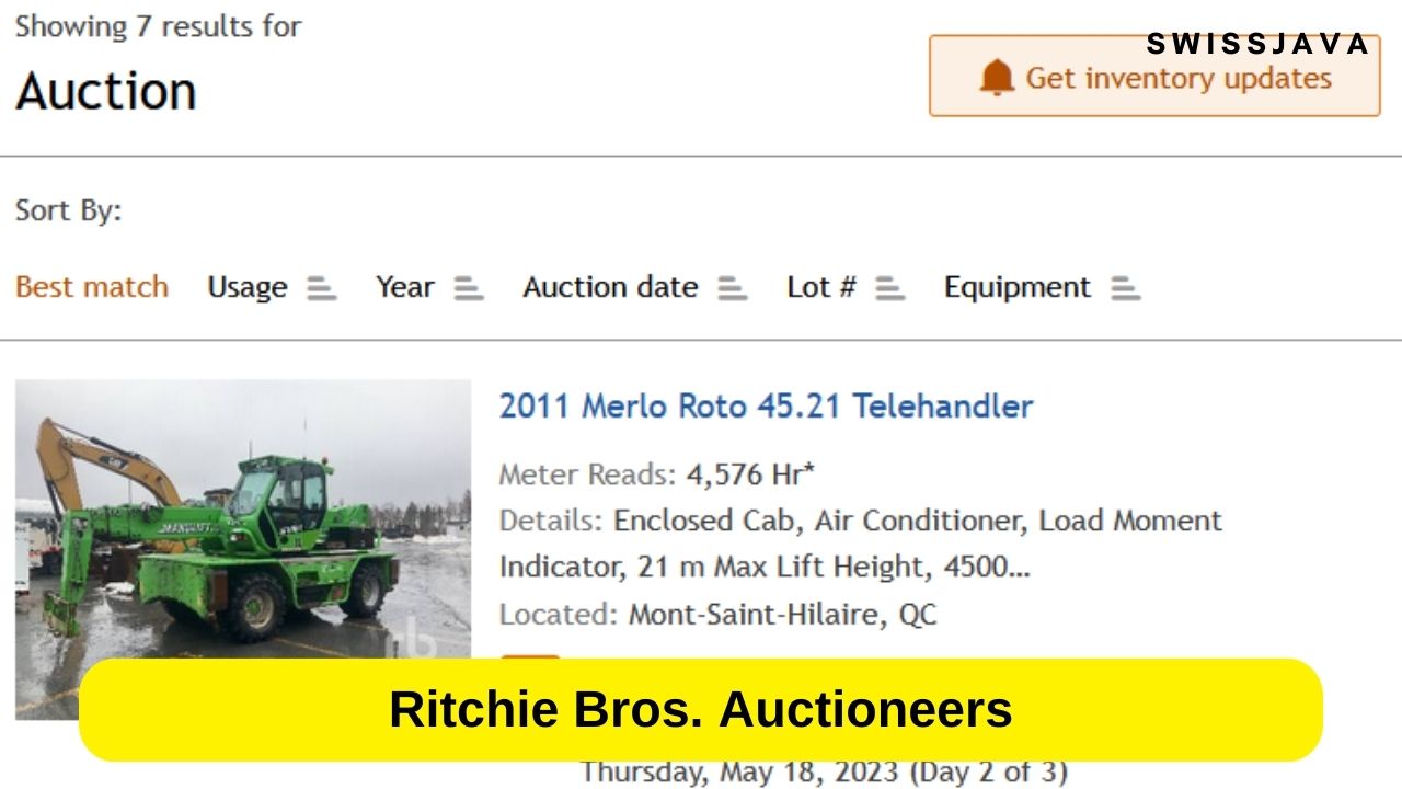 Heavy Equipment Auction Results